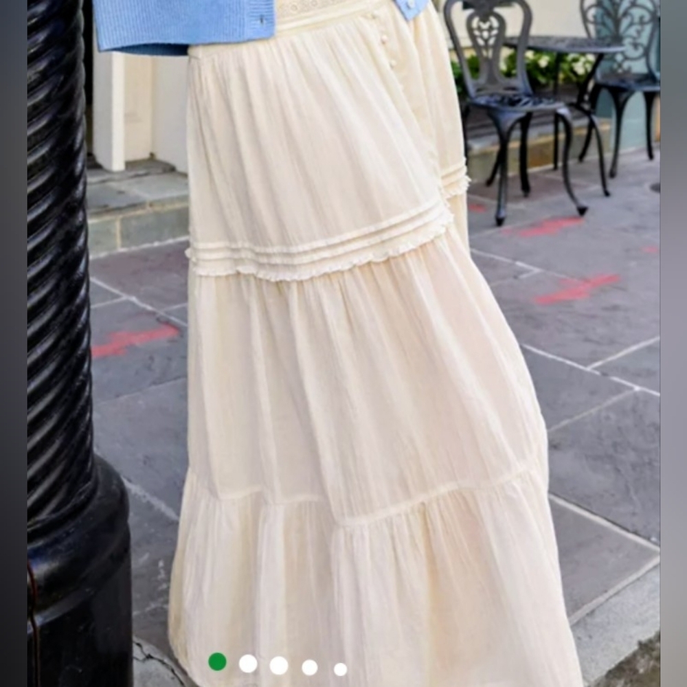 Aerie Boho Button Maxi Skirt - Picture 4 of 10